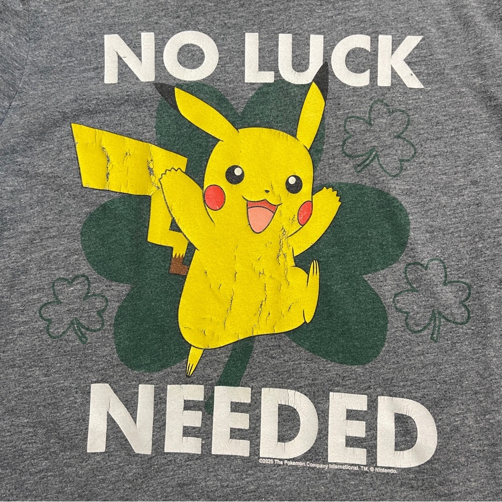 Old Navy Kids Pokemon Pikachu T-shirt Grey Size M 8